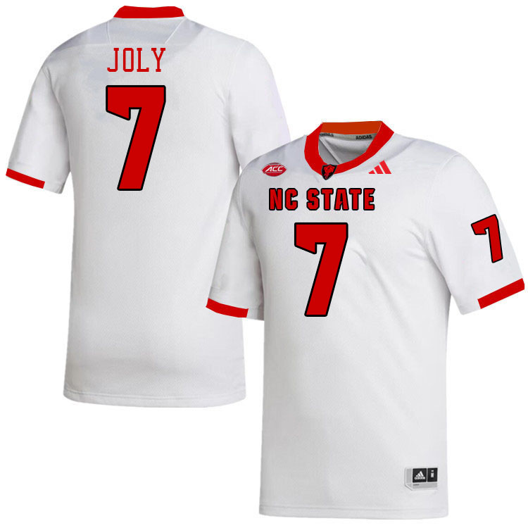 NC State Wolfpack #7 Justin Joly College Football Jerseys Stitched-White NC State Wolfpack #7 Justin Joly College Football Jerseys Stitched-White